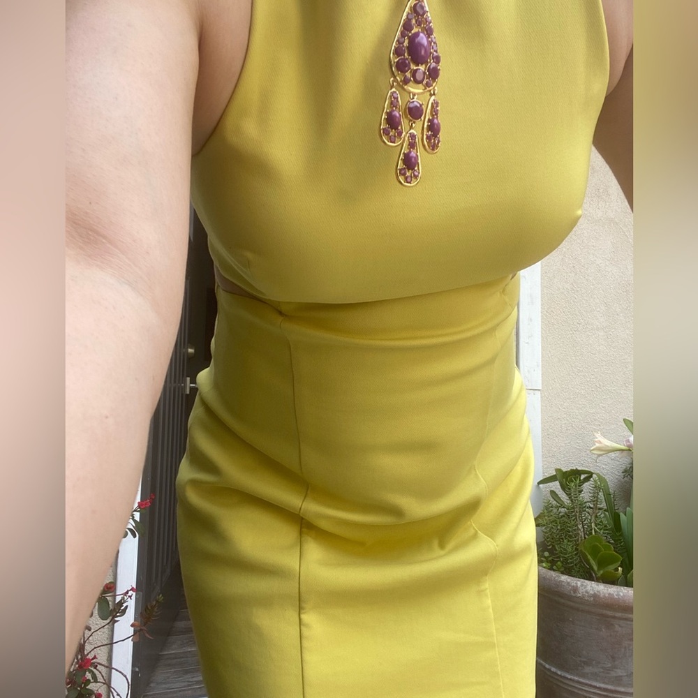 Yellow ZARA cutout dress - Picture 12 of 14